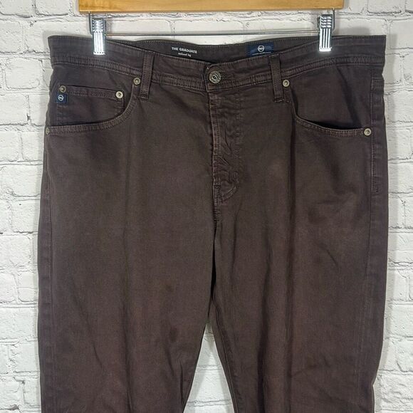 Adriano Goldschmied Jeans Men's 36x32 The Graduate Tailored Leg Chocolate READ - Picture 4 of 10